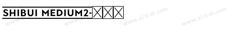 Shibui Medium2字体转换